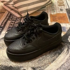 Size 9 Woman’s - Nike Court Vision Low Triple Black
